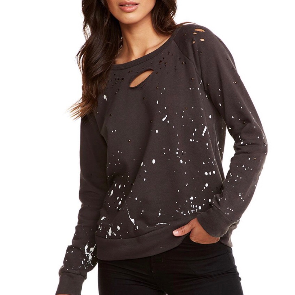 SPLATTER STUD DESTROY PULLOVER - CHASER BRAND